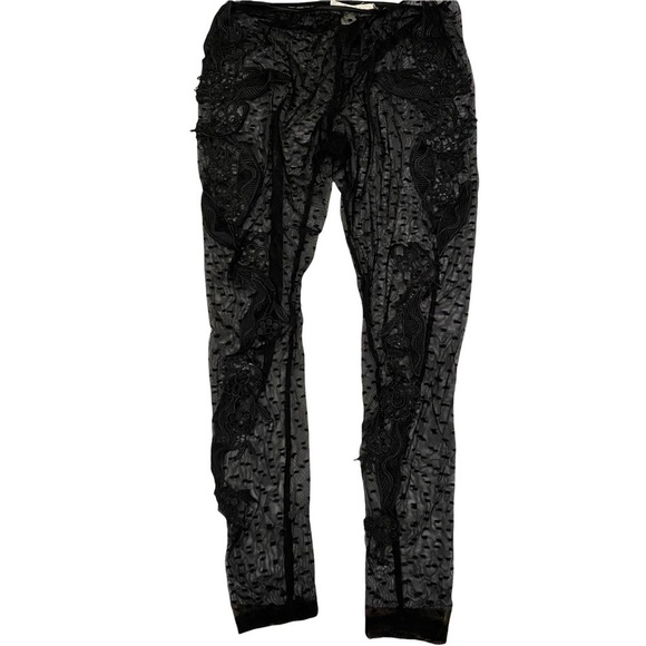 Urban Outfitters Staring at Stars Embroidered Mesh Legging Black Med NWT - Picture 5 of 8